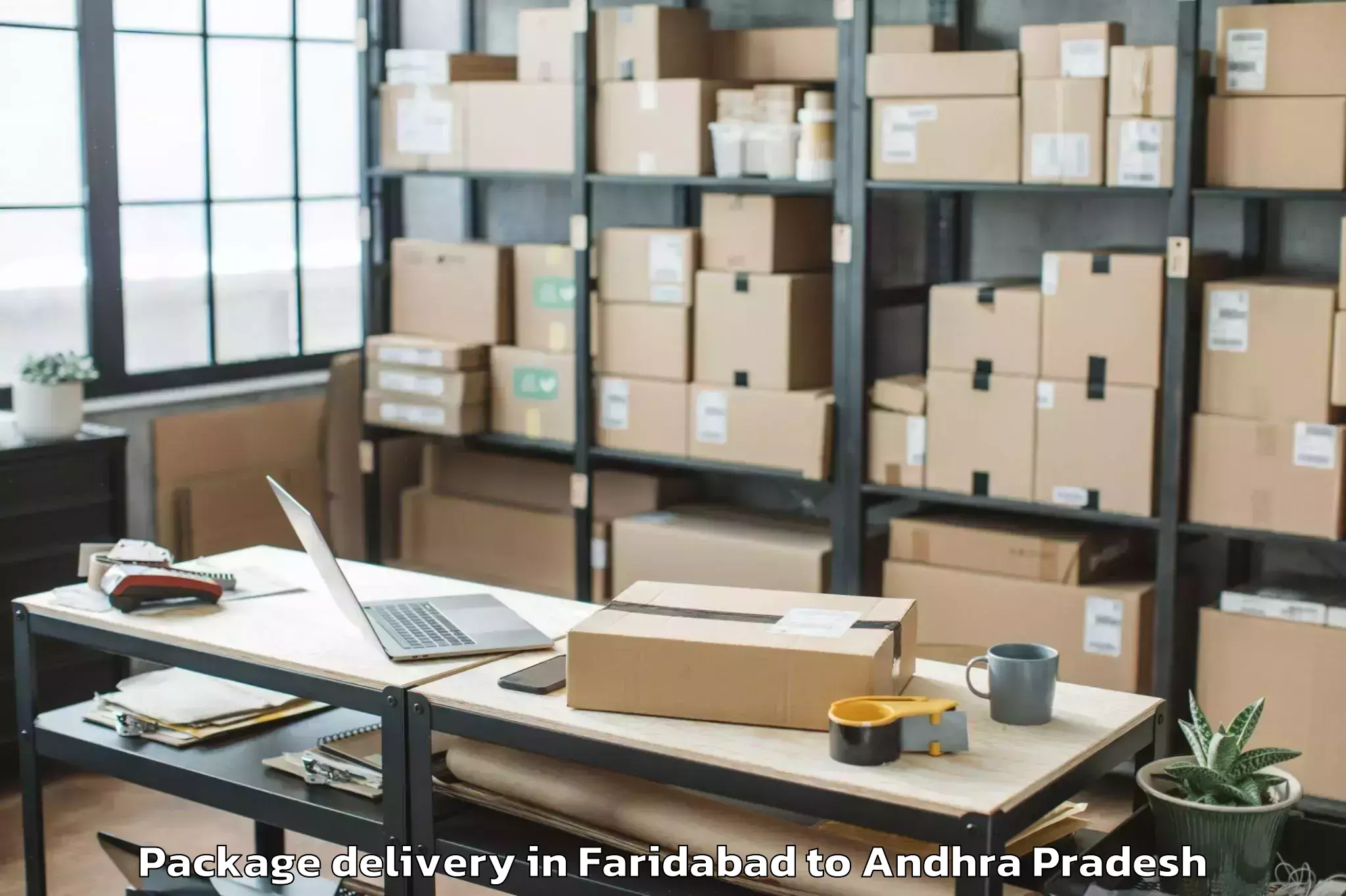 Affordable Faridabad to Laveru Package Delivery